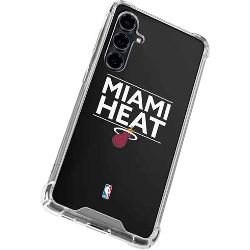 NBA Miami Heat Standard - Black Galaxy S23 FE Clear Case