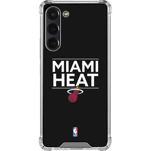 NBA Miami Heat Standard - Black Galaxy S23 Plus Clear Case