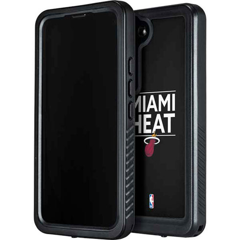 NBA Miami Heat Standard - Black Galaxy S23 Plus Waterproof Case