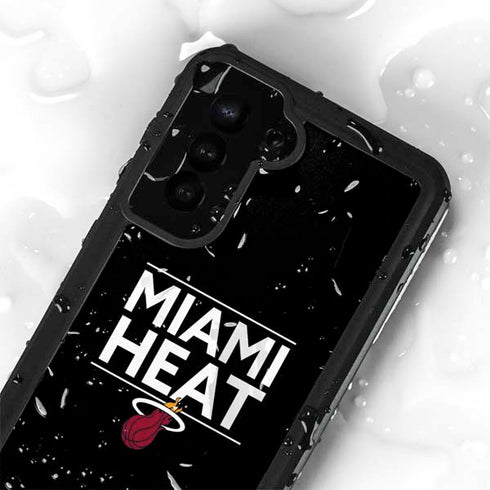 NBA Miami Heat Standard - Black Galaxy S23 Waterproof Case