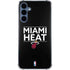 NBA Miami Heat Standard - Black Galaxy S24 Clear Case