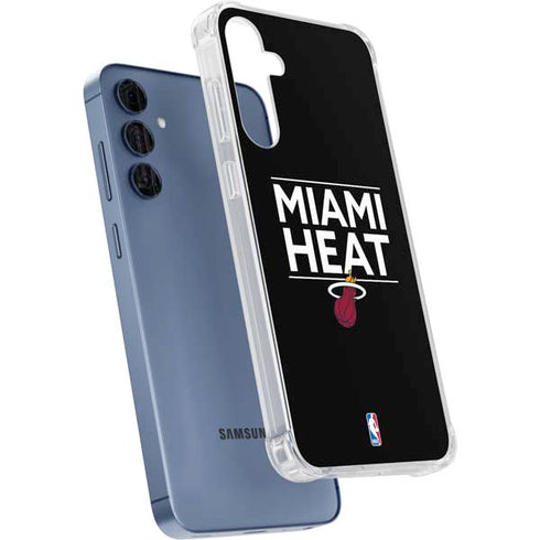 NBA Miami Heat Standard - Black Galaxy S24 Clear Case