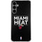 NBA Miami Heat Standard - Black Galaxy S24 Plus Clear Case