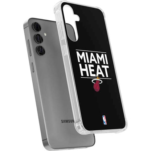 NBA Miami Heat Standard - Black Galaxy S24 Plus Clear Case