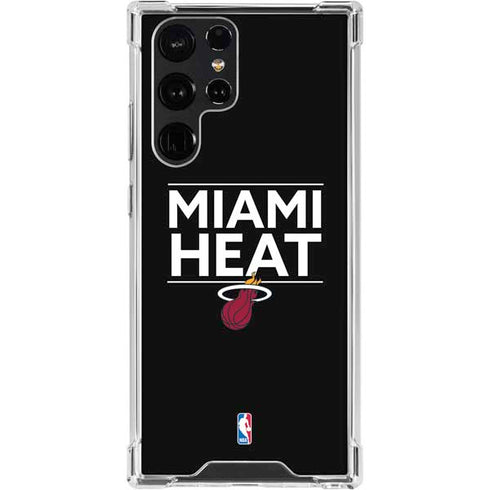 NBA Miami Heat Standard - Black Galaxy S24 Ultra Clear Case