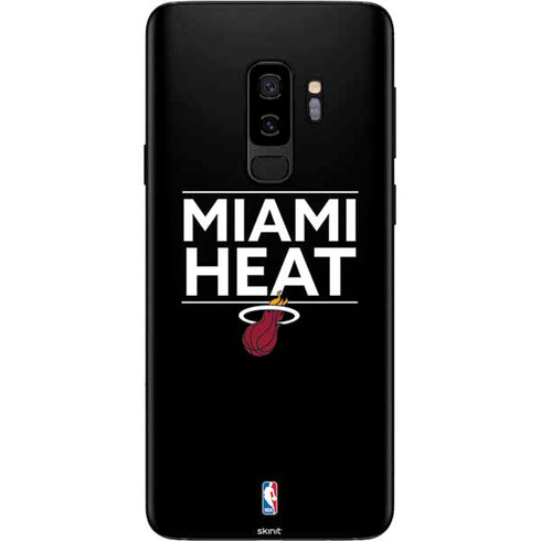 NBA Miami Heat Standard - Black Galaxy S9 Plus Skin