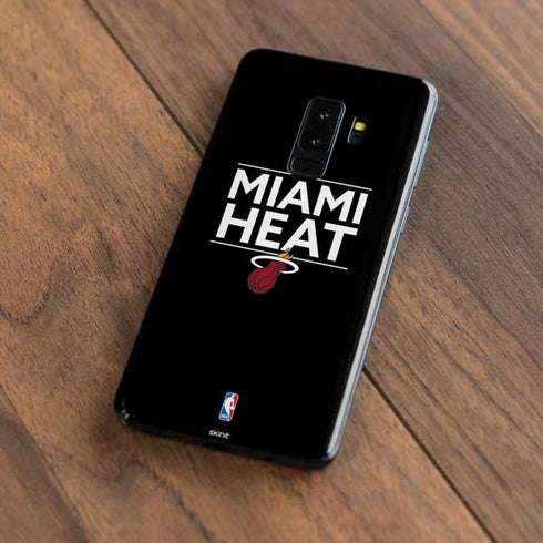 NBA Miami Heat Standard - Black Galaxy S9 Plus Skin