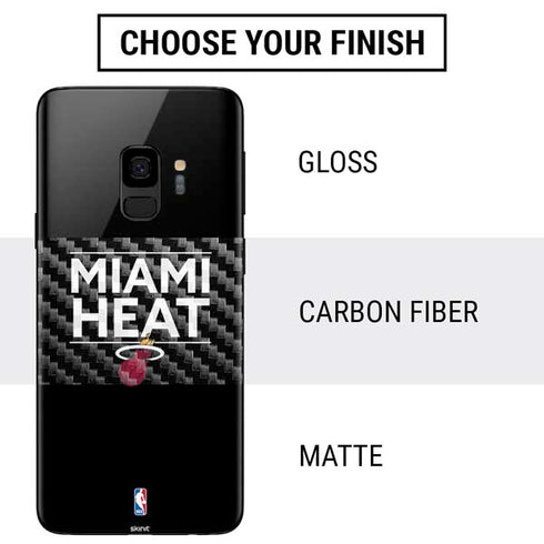 NBA Miami Heat Standard - Black Galaxy S9 Skin