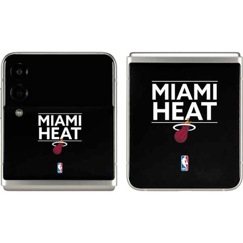 NBA Miami Heat Standard - Black Galaxy Z Flip3 5G Skin