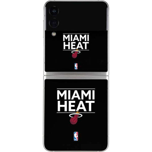NBA Miami Heat Standard - Black Galaxy Z Flip3 5G Skin