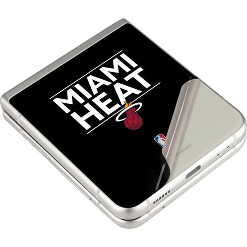 NBA Miami Heat Standard - Black Galaxy Z Flip3 5G Skin