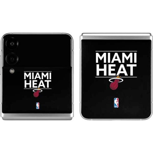 NBA Miami Heat Standard - Black Galaxy Z Flip4 5G Skin