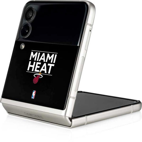 NBA Miami Heat Standard - Black Galaxy Z Flip4 5G Skin