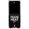 NBA Miami Heat Standard - Black Galaxy Z Flip5 5G Clear Case
