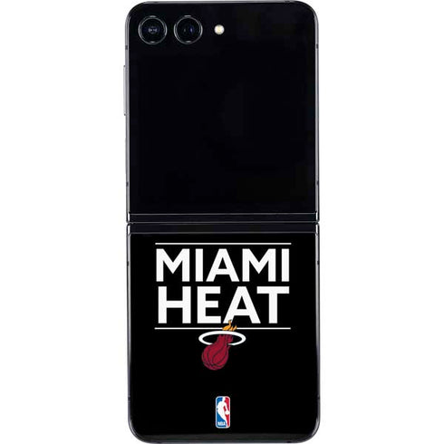 NBA Miami Heat Standard - Black Galaxy Z Flip5 5G Skin