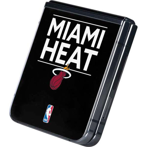 NBA Miami Heat Standard - Black Galaxy Z Flip5 5G Skin