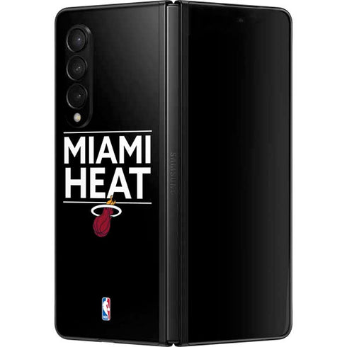 NBA Miami Heat Standard - Black Galaxy Z Fold3 5G Skin