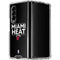 NBA Miami Heat Standard - Black Galaxy Z Fold4 5G Clear Case