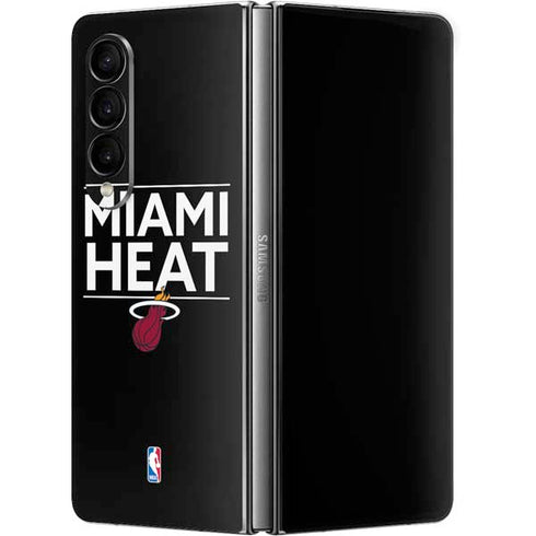 NBA Miami Heat Standard - Black Galaxy Z Fold4 5G Skin