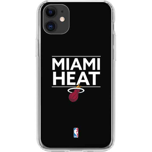 NBA Miami Heat Standard - Black iPhone 11 Clear Case
