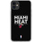 NBA Miami Heat Standard - Black iPhone 11 Clear Case