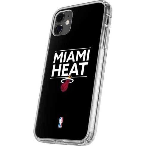 NBA Miami Heat Standard - Black iPhone 11 Clear Case