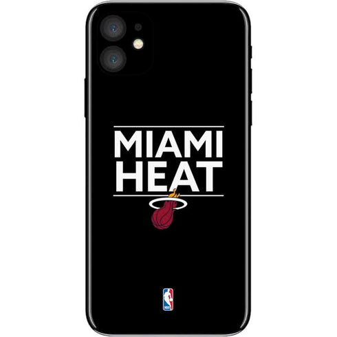 NBA Miami Heat Standard - Black iPhone 11 Skin