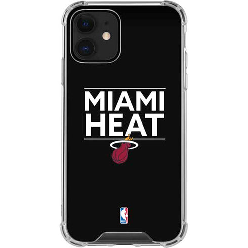 NBA Miami Heat Standard - Black iPhone 12 Clear Case