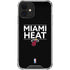 NBA Miami Heat Standard - Black iPhone 12 Clear Case