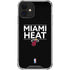 NBA Miami Heat Standard - Black iPhone 12 Mini Clear Case