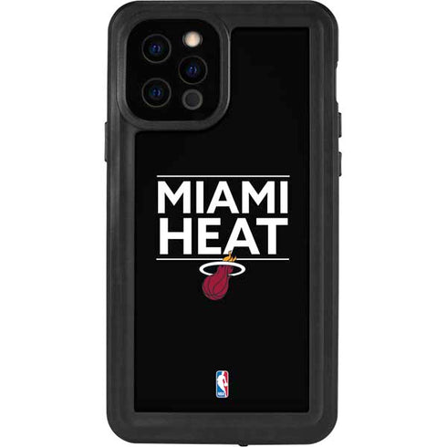 NBA Miami Heat Standard - Black iPhone 12 Pro Waterproof Case