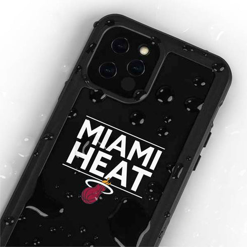 NBA Miami Heat Standard - Black iPhone 12 Pro Waterproof Case