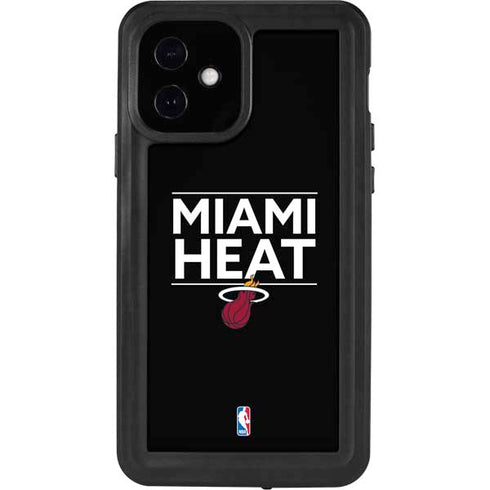 NBA Miami Heat Standard - Black iPhone 12 Waterproof Case
