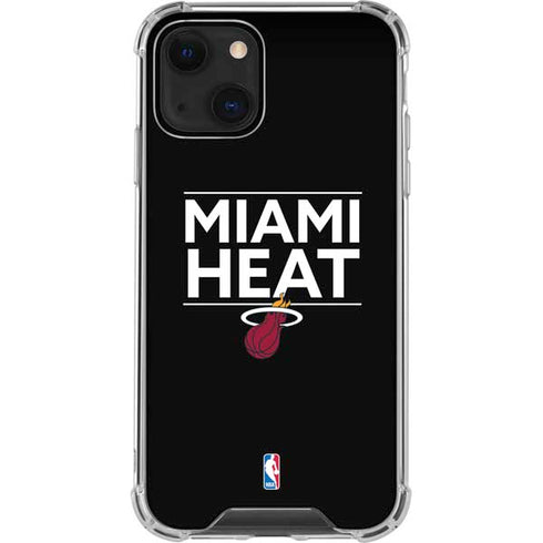 NBA Miami Heat Standard - Black iPhone 13 Mini Clear Case
