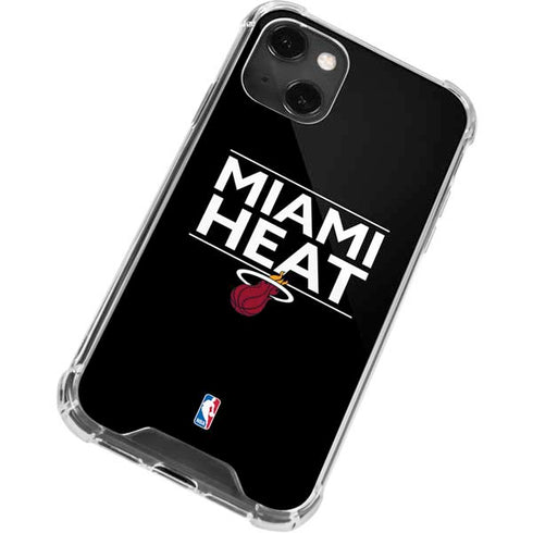 NBA Miami Heat Standard - Black iPhone 13 Mini Clear Case