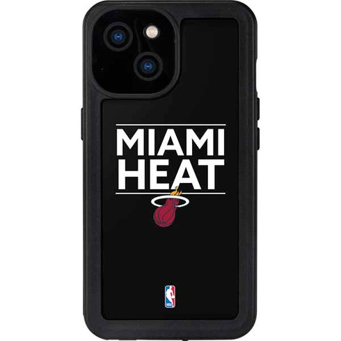NBA Miami Heat Standard - Black iPhone 13 Mini Waterproof Case
