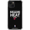 NBA Miami Heat Standard - Black iPhone 14 Clear Case
