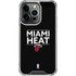 NBA Miami Heat Standard - Black iPhone 14 Pro Clear Case