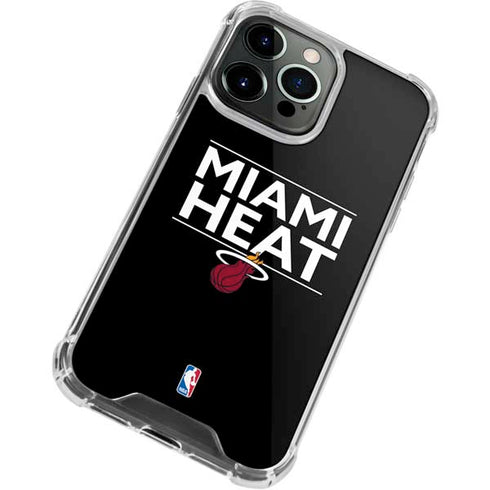 NBA Miami Heat Standard - Black iPhone 14 Pro Clear Case