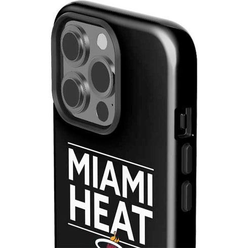 NBA Miami Heat Standard - Black iPhone 15 Pro Impact Case