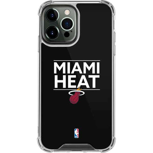 NBA Miami Heat Standard - Black iPhone 15 Pro Max Clear Case