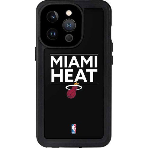 NBA Miami Heat Standard - Black iPhone 14 Pro Waterproof Case