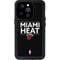 NBA Miami Heat Standard - Black iPhone 14 Pro Waterproof Case