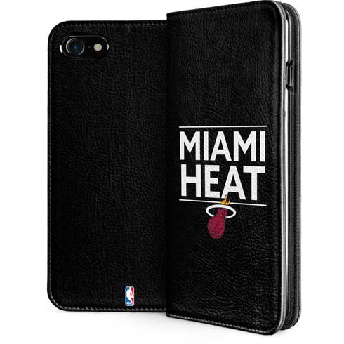 NBA Miami Heat Standard - Black iPhone SE (2nd & 3rd Gen) Folio Case