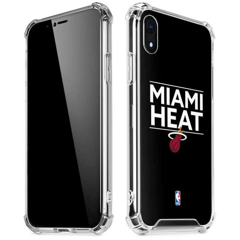 NBA Miami Heat Standard - Black iPhone XR Clear Case