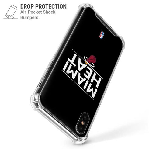 NBA Miami Heat Standard - Black iPhone XS Max Clear Case