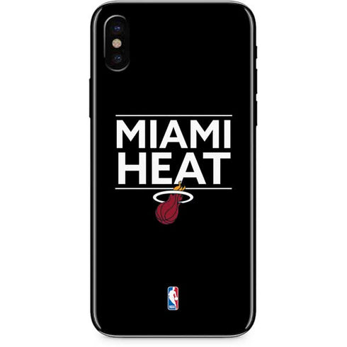 NBA Miami Heat Standard - Black iPhone XS Skin