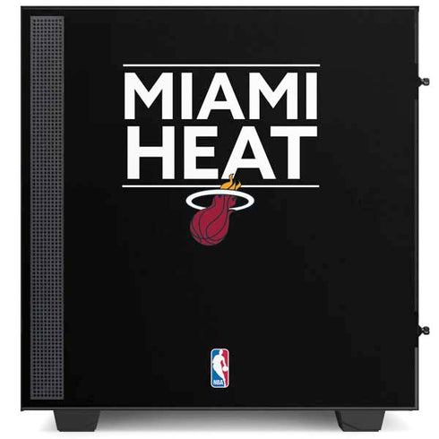 NBA Miami Heat Standard - Black NZXT H510 Compact ATX Mid-Tower Case Skin