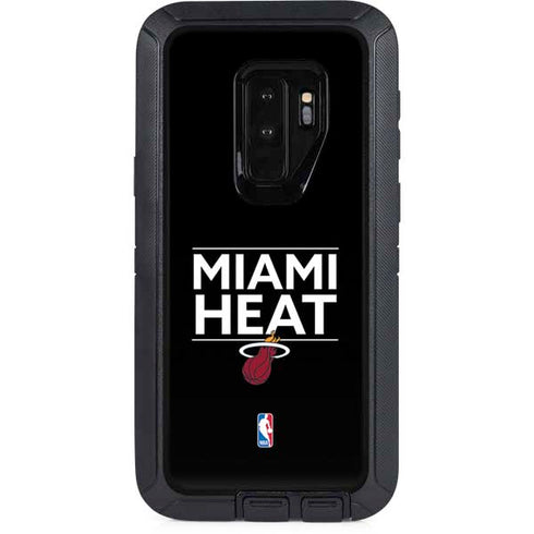 NBA Miami Heat Standard - Black Otterbox Defender Galaxy Skin