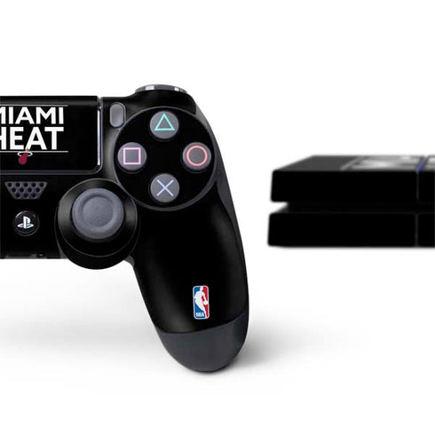 NBA Miami Heat Standard - Black PS4 Console and Controller Bundle Skin